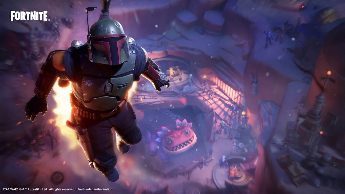 Fortnite Boba Fett using jetpack