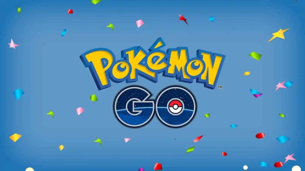 Pokemon Go logo blue background