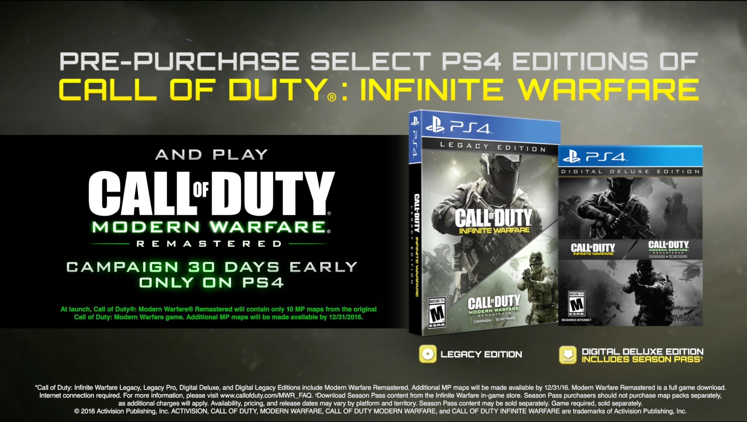 Call of Duty Infinite Warfare Legacy Edition para PS4