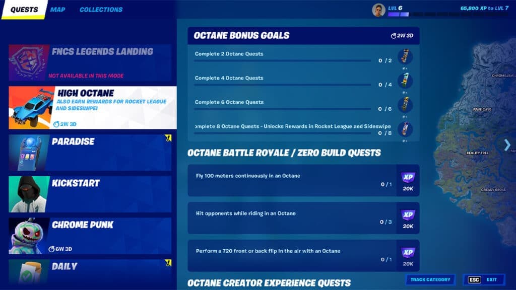 The Fortnite High Octane Quests Give In-Game Rewards