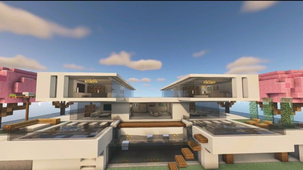 I Built a new MODERN House in MINECRAFT HARDCORE 😍🔥!! 