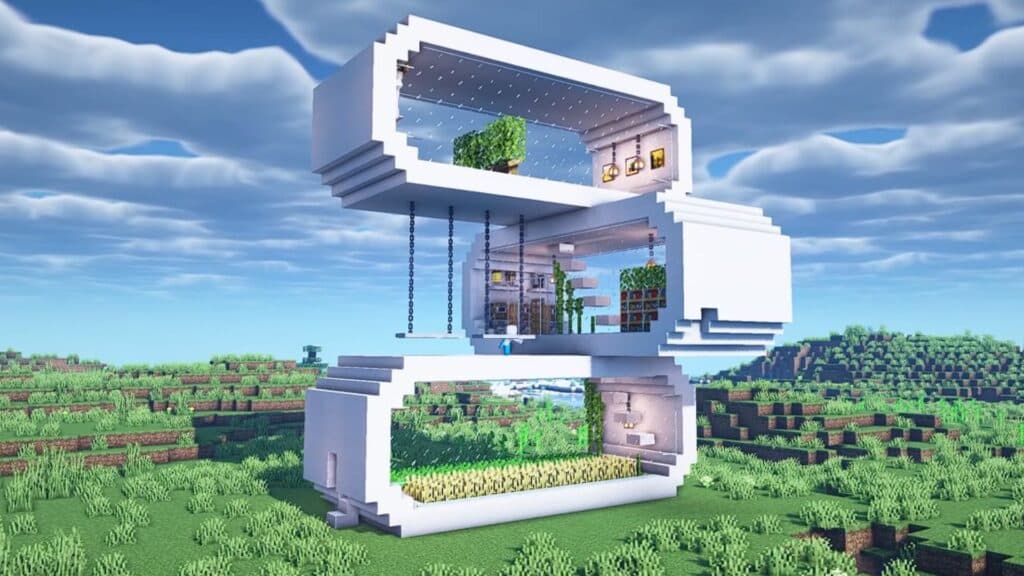 I Built a new MODERN House in MINECRAFT HARDCORE 😍🔥!! 