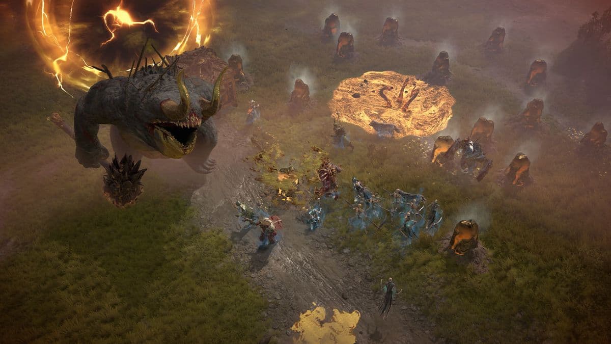 A boss fight in Diablo 4