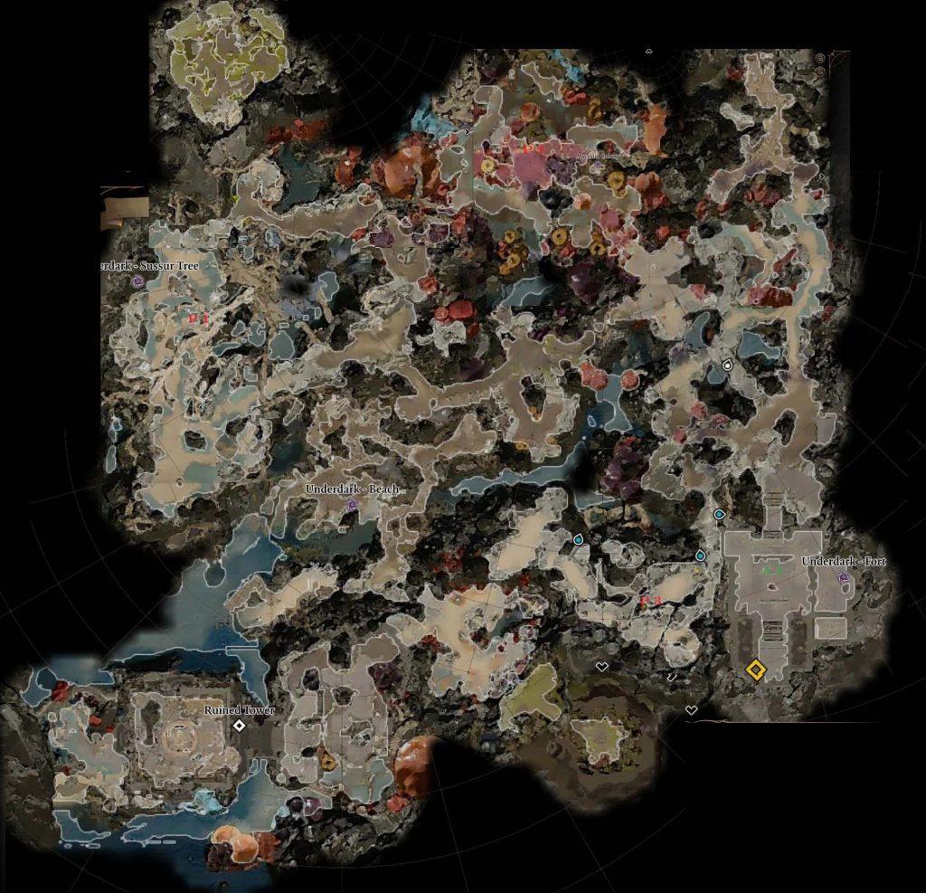 Underdark Map Baldur's Gate 3