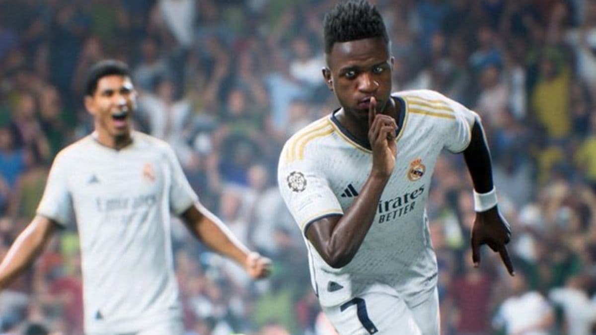 Vinicius Jr. shushing in EA FC 24