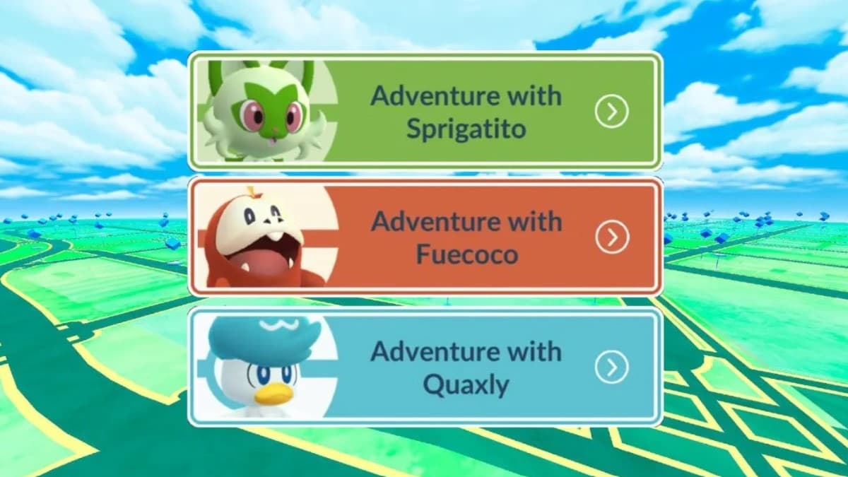 Pokemon Go choose a path Should you pick Sprigatito, Fuecoco or Quaxly