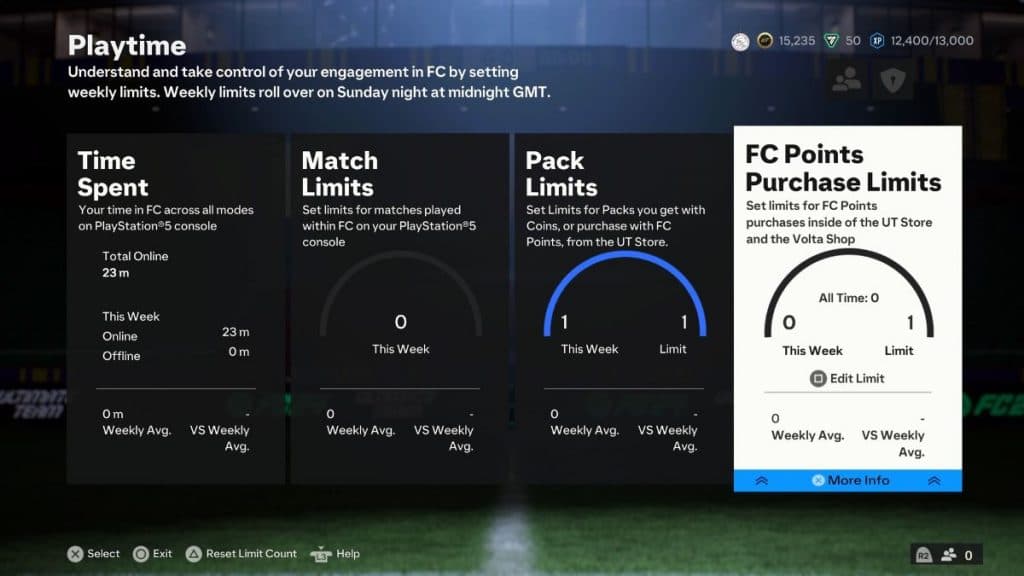How to set spending limits in EA FC 24 Ultimate Team: FC Points, packs,  more - Charlie INTEL