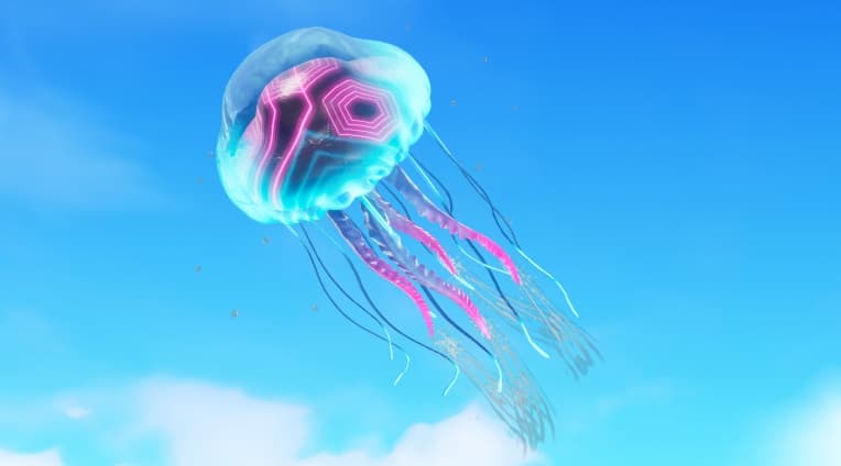 Neon Man O' War Glider in Fortnite