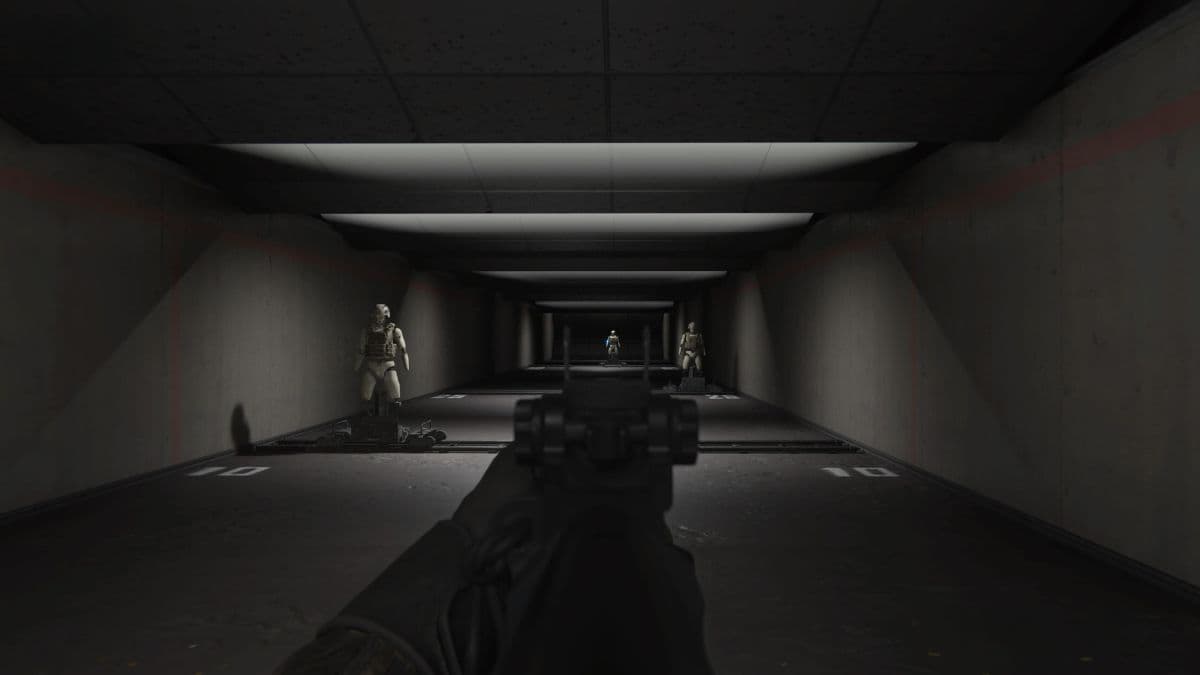 MW3 player aiming in Firing Range