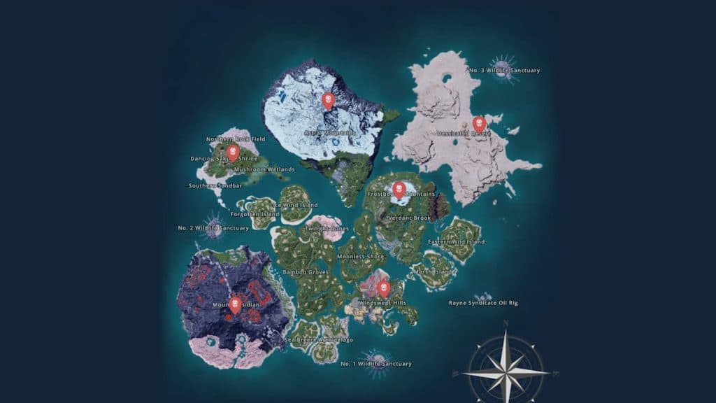 All boss Tower locations in Palworld