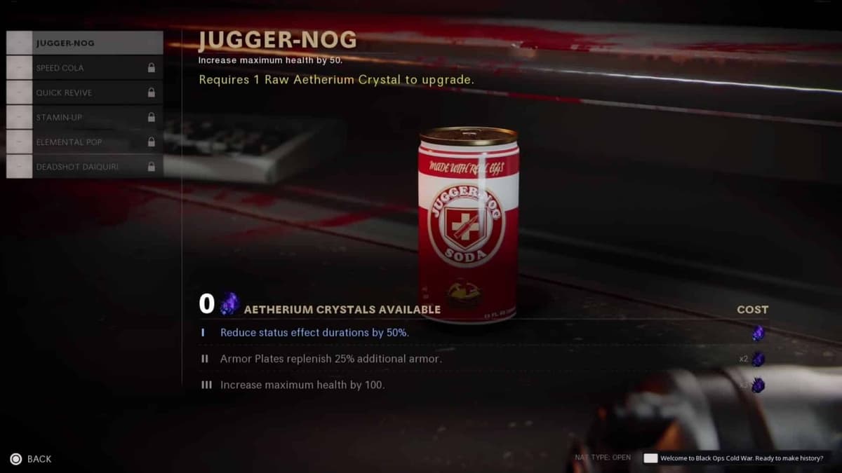 The Juggernog perk in black ops cold war.