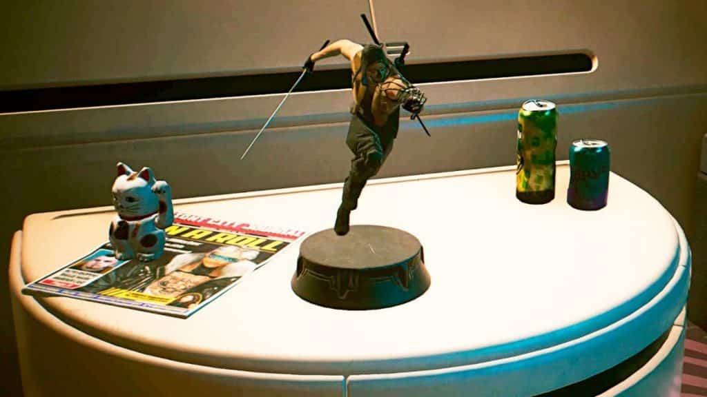 mortal kombat scorpion statue in cyberpunk 2077