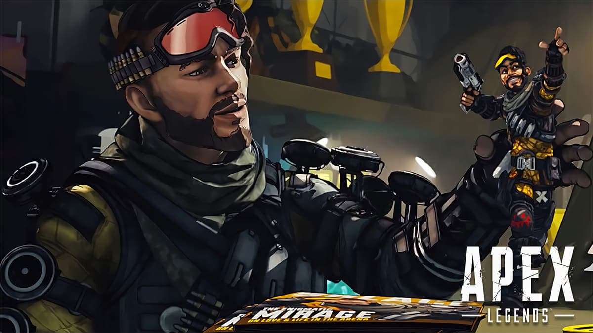 Mirage holding his Heirloom in Apex Legends.