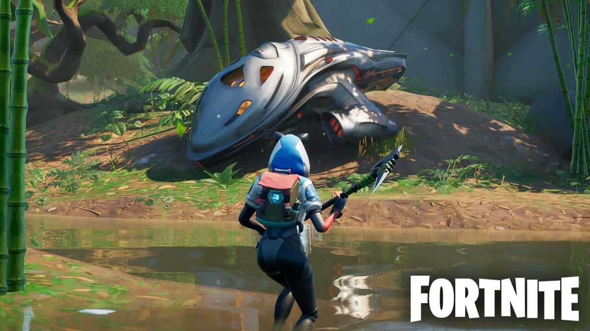 Predator's ship in Fortnite.