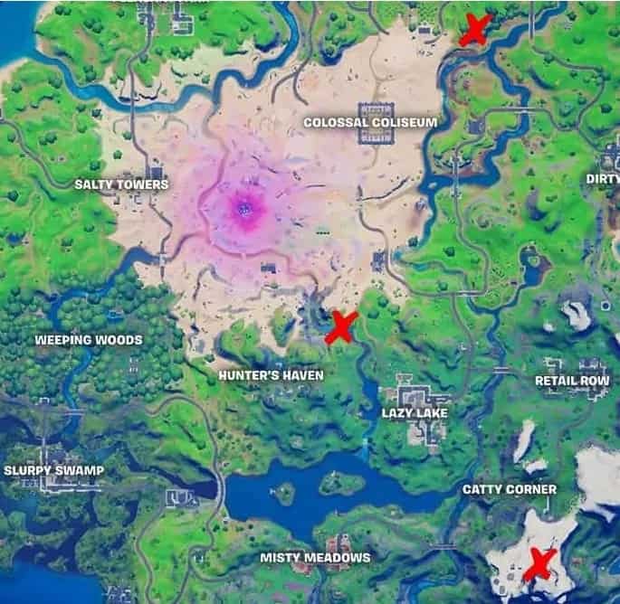 Fortnite Week 12 Season 5 challenge map