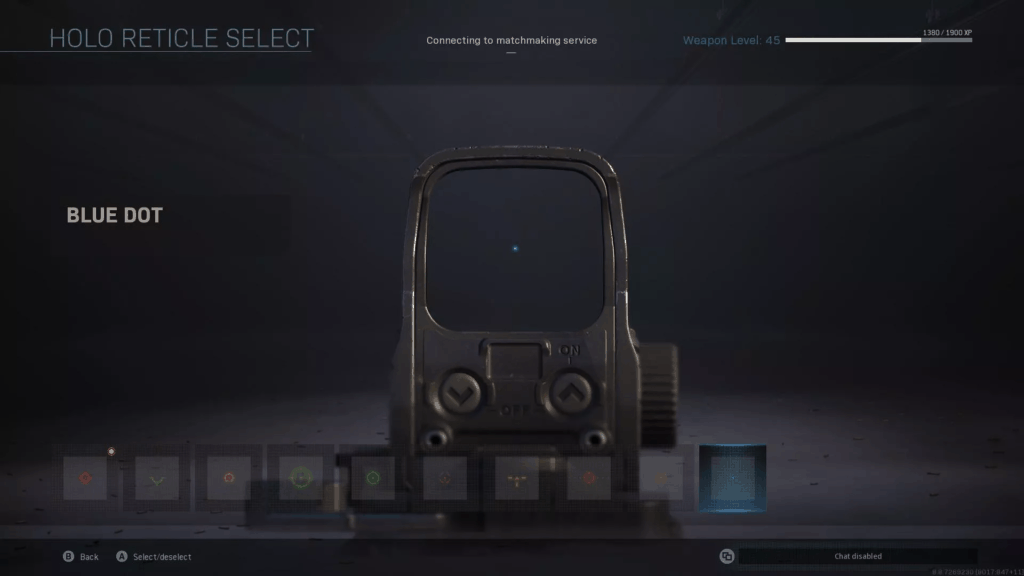 Warzone blue dot reticle