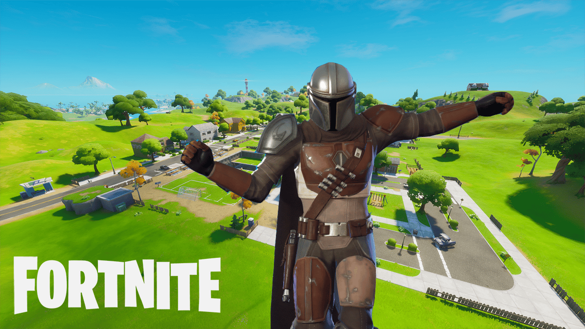 Mandalorian dancing in pleasant park