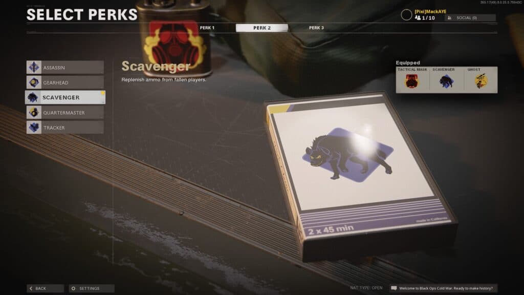 Scavenger perk bocw