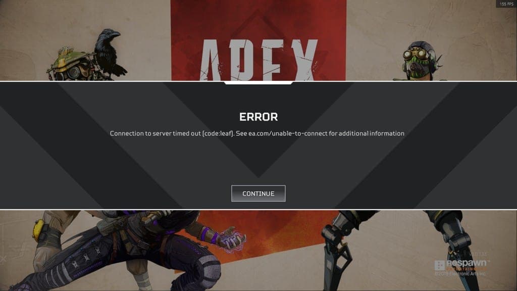 code: leaf error in Apex Legends