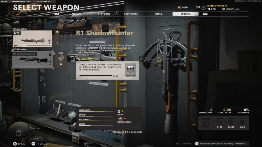 R1 Shadowhunter crossbow black ops cold war