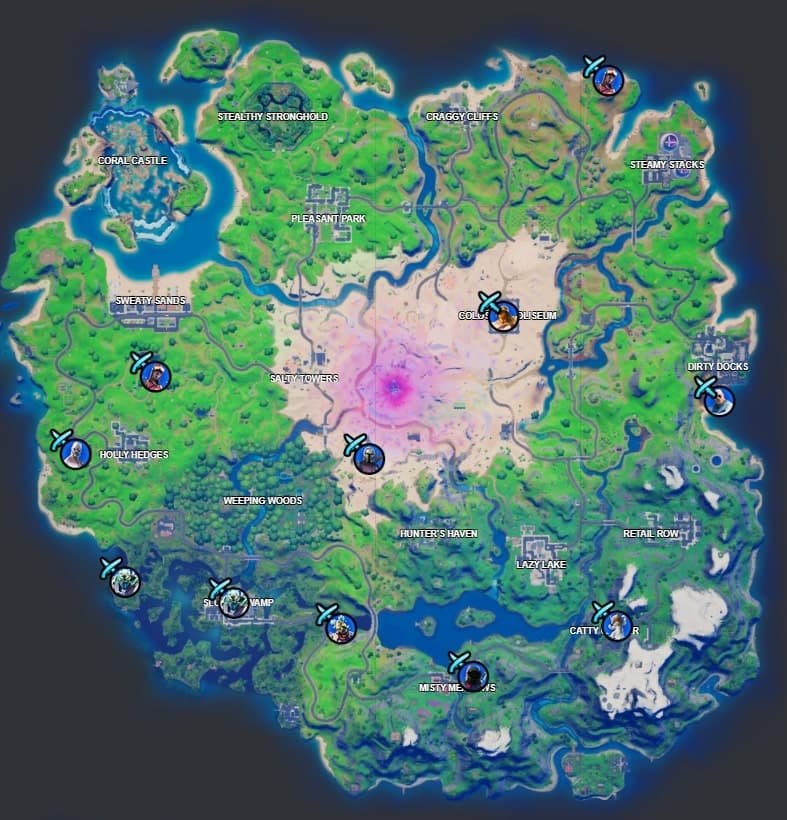 Fortnite NPC Duel map