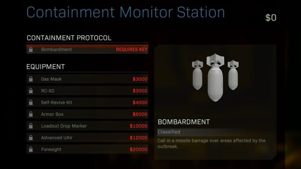 cod warzone season 2 bombardment streak key