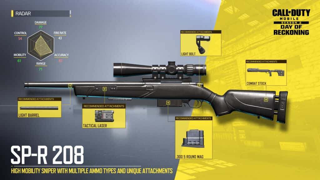 Call of Duty Mobile Season 2 SP-R 208