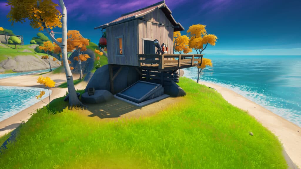 Fortnite Unremarkable shack hidden bunker location 