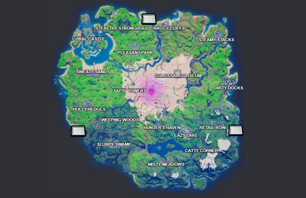 Fortnite Hidden Bunker locations