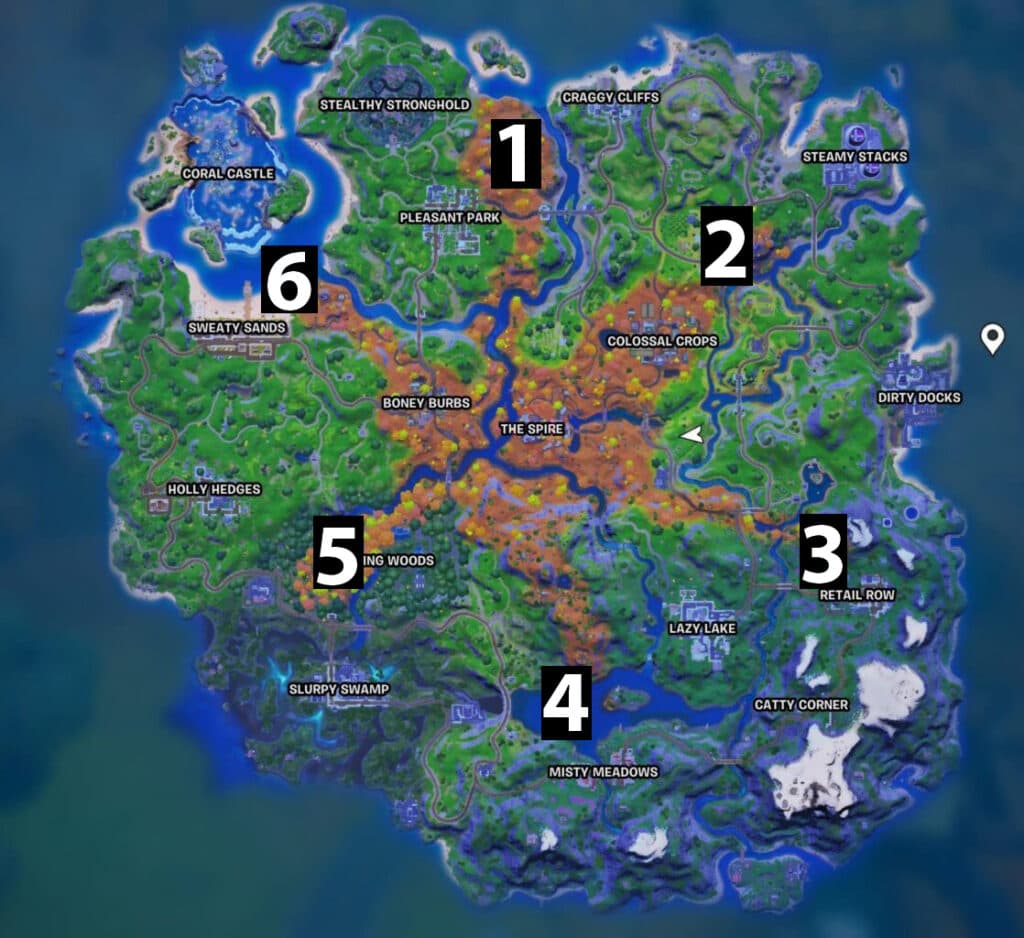 Fortnite Season 6 Guardians Locations