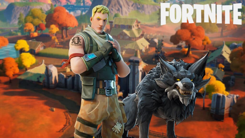 Fortnite Jonesy and wolf