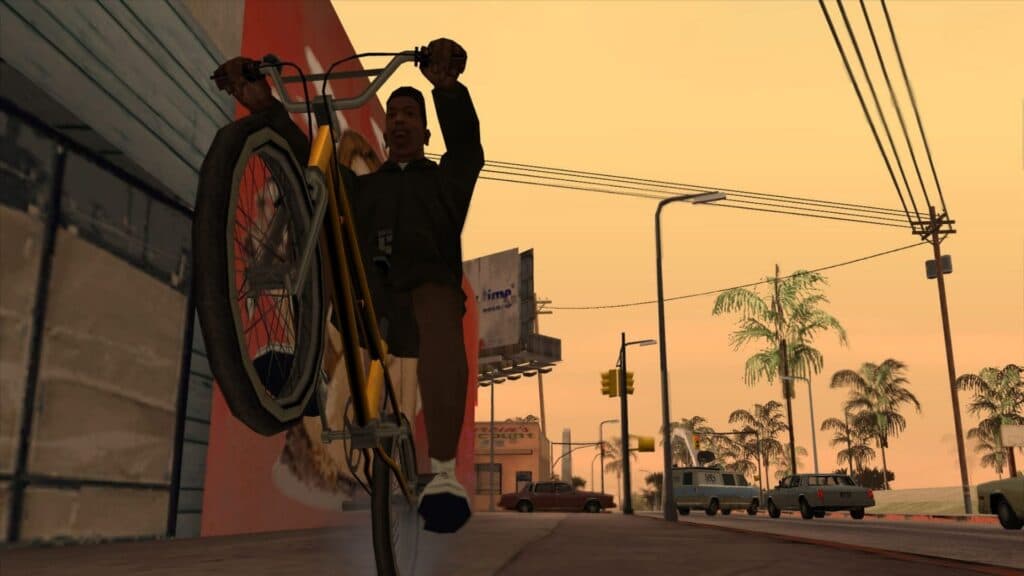 gta san andreas bike riding