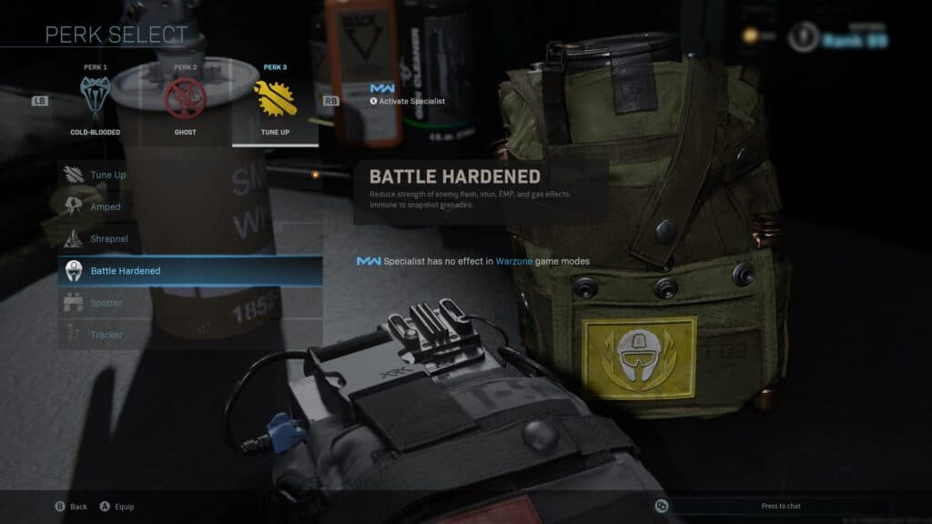 Battle Hardened Perk Warzone