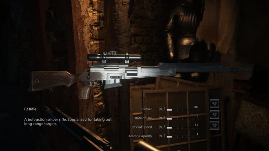 resident evil village F2 Rifle