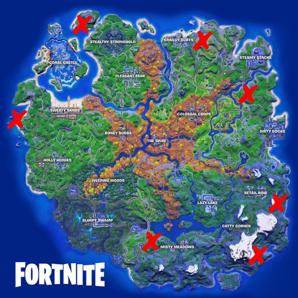 All damaged telescope locations in Fortnite