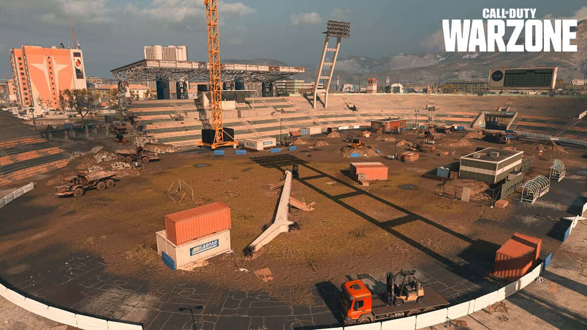 Players glitching underneath Verdansk Stadium