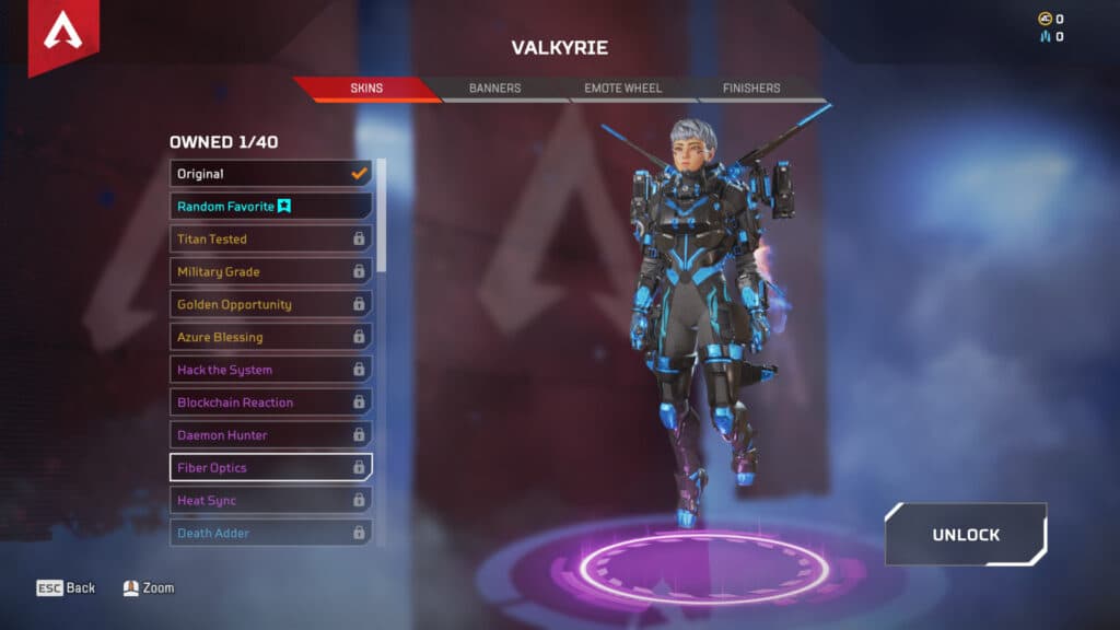 Apex Legends Valkyrie skins