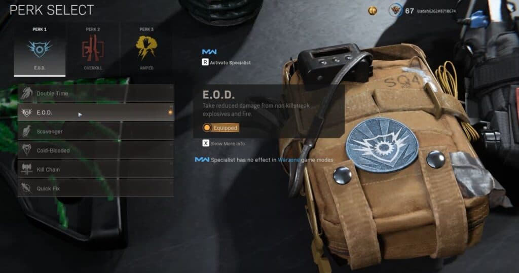 Warzone E.O.D Perk