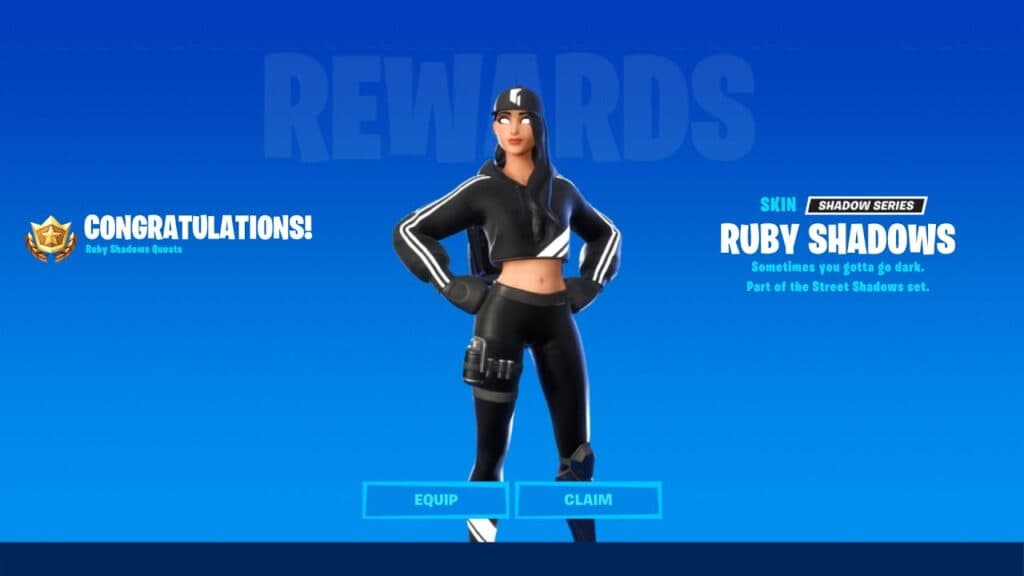 Fortnite Ruby Shadows skin 