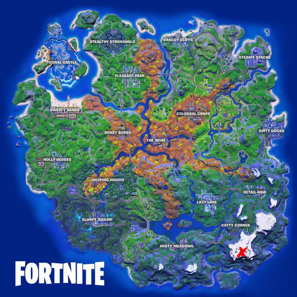 Mount Kay POI location in Fortnite