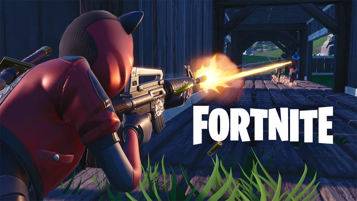 Firing weapons in Fortnite