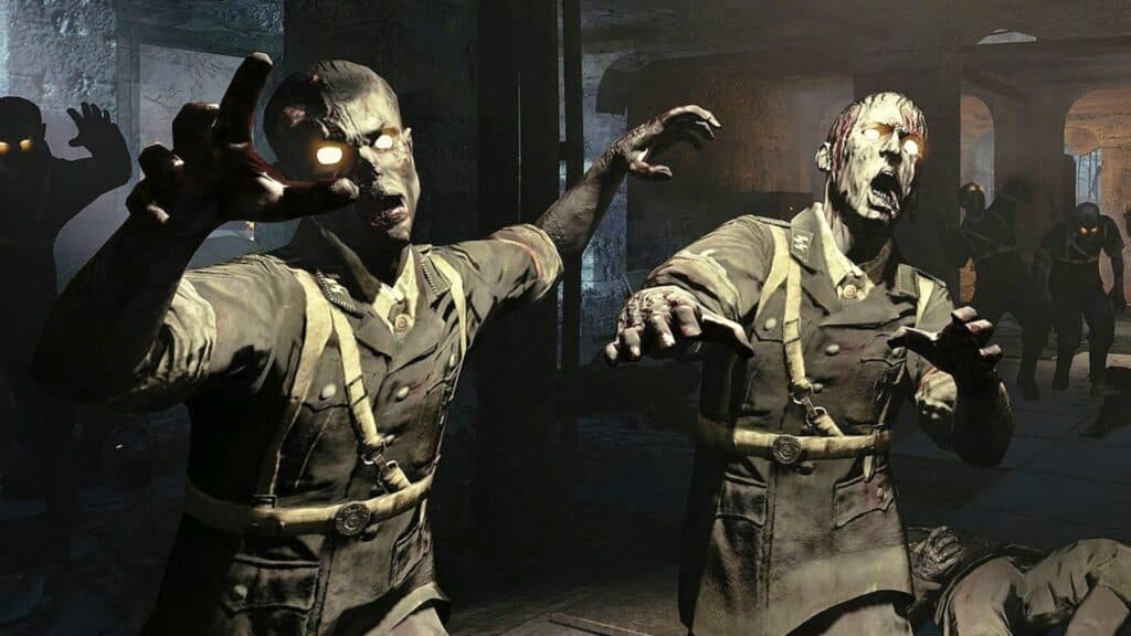 zombies walking towards the screen in cod