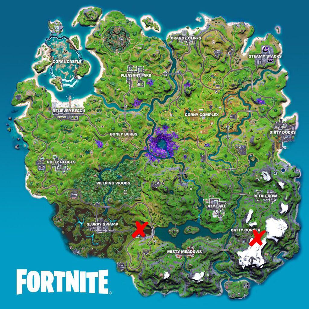 Graffiti locations Fortnite