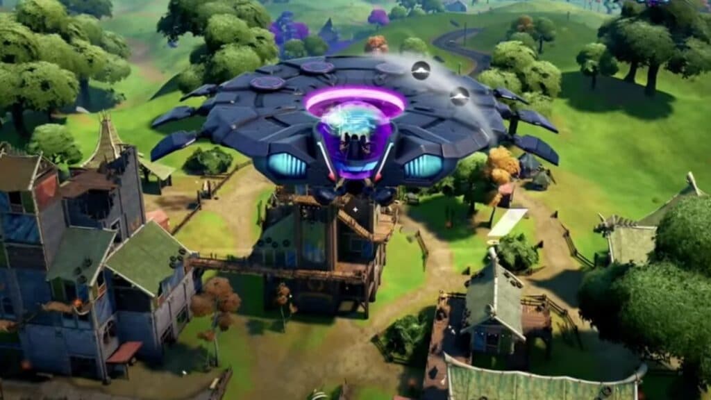 ufo flying in fortnite season 7