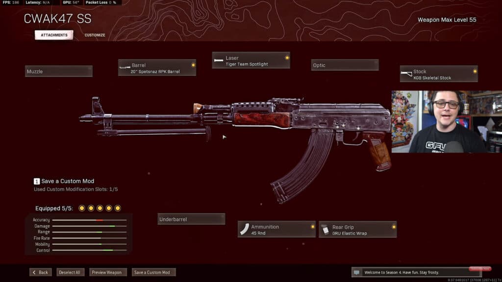 JGOD's close-range SMG loadout for Warzone's AK-47