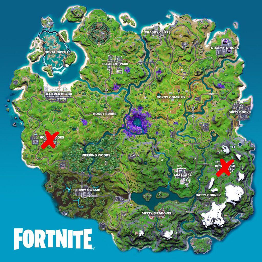 Shrub locations in Fortnite Season 7