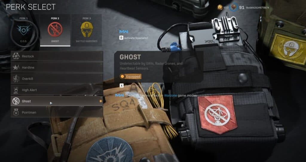 Ghost perk in Warzone