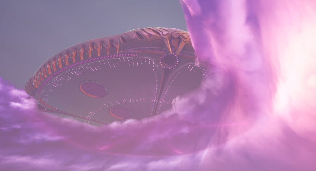 Alien spaceship in Fortnite Season 7