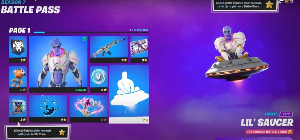 Fortnite Season 7 Battle Pass Page 1