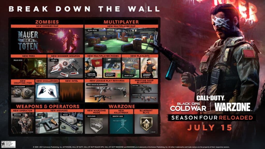 Warzone Cold War Season 4 Reloaded roadmap